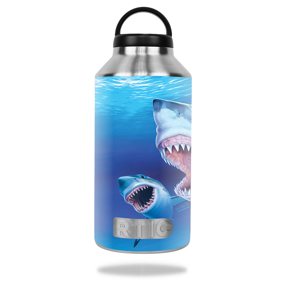 Picture of MightySkins RTBOT64-Great Whites Skin for RTIC 64 oz Bottle 2016 - Great Whites