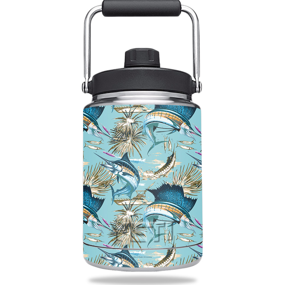 Picture of MightySkins YERAMJUG-Island Fish Skin for Yeti Rambler 0.5 gal Jug - Island Fish
