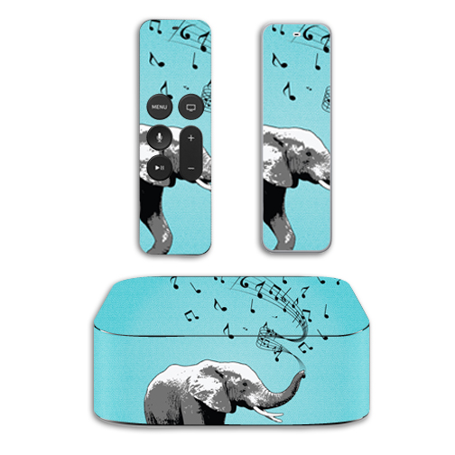 Picture of MightySkins APTV4-Musical Elephant Skin for Apple TV 4th Gen 2015 Wrap Cover - Musical Elephant