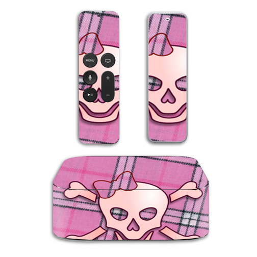 MightySkins APTV4-Pink Bow Skull