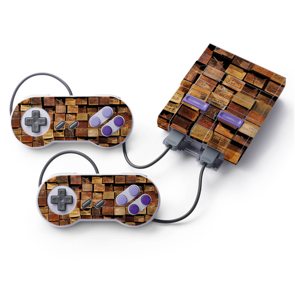 NISUNES-Stacked Wood Skin for Nintendo Super NES Classic - Stacked Wood -  MightySkins