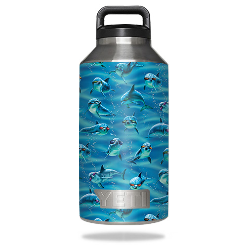 Picture of MightySkins YERABOT64-Dolphin Gang Skin for Yeti Rambler Bottle 64 oz - Dolphin Gang