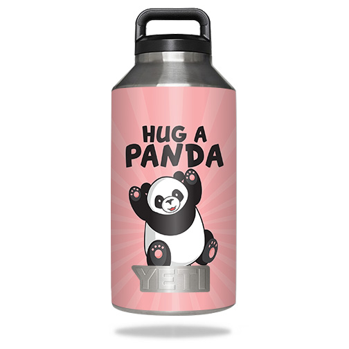 Picture of MightySkins YERABOT64-Hug A Panda Skin for Yeti Rambler Bottle 64 oz - Hug A Panda