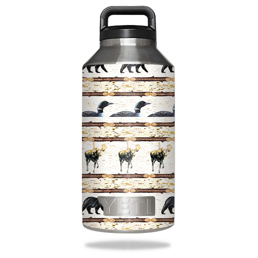 Picture of MightySkins YERABOT64-Lodge Stripes Skin for Yeti Rambler Bottle 64 oz - Lodge Stripes