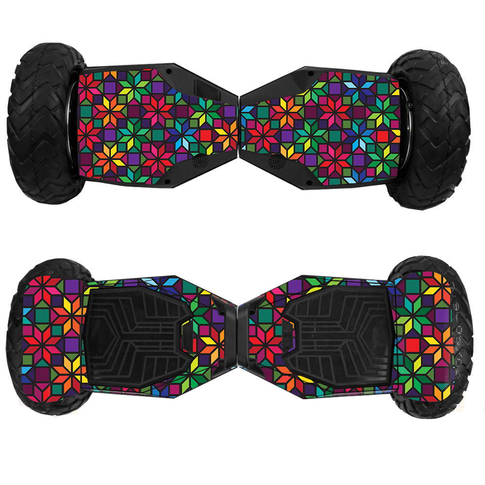 SWT6-Stained Glass Window Skin for Swagtron T6 Off-Road Hoverboard - Stained Glass Window -  MightySkins