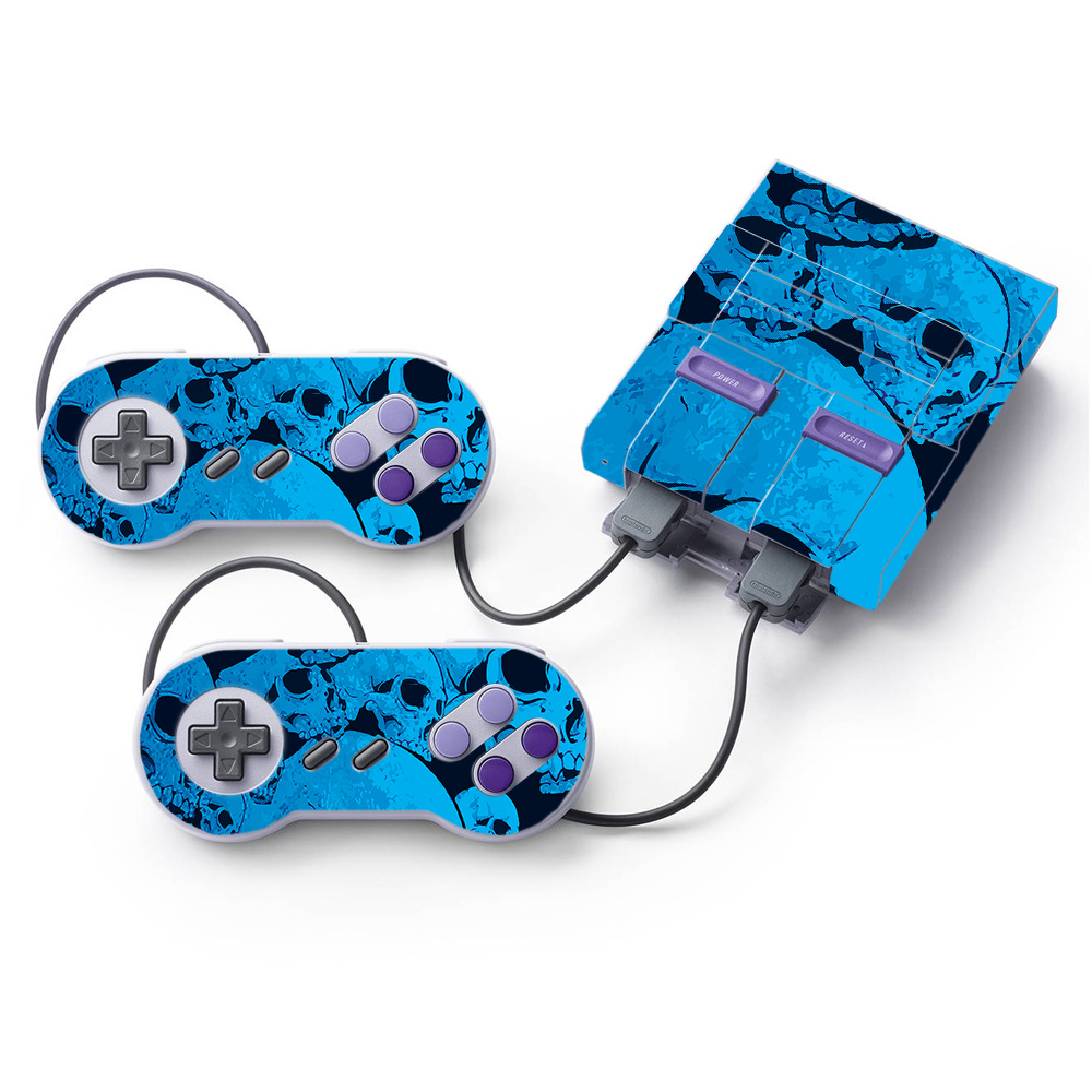 NISUNES-Blue Skulls Skin for Nintendo Super NES Classic - Blue Skulls -  MightySkins