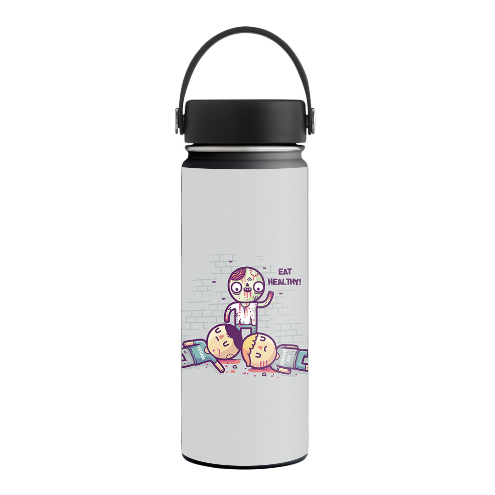 Picture of MightySkins HFWI18-Eat Healthy Zombie Skin for Hydro Flask 18 oz Wide Mouth - Eat Healthy Zombie