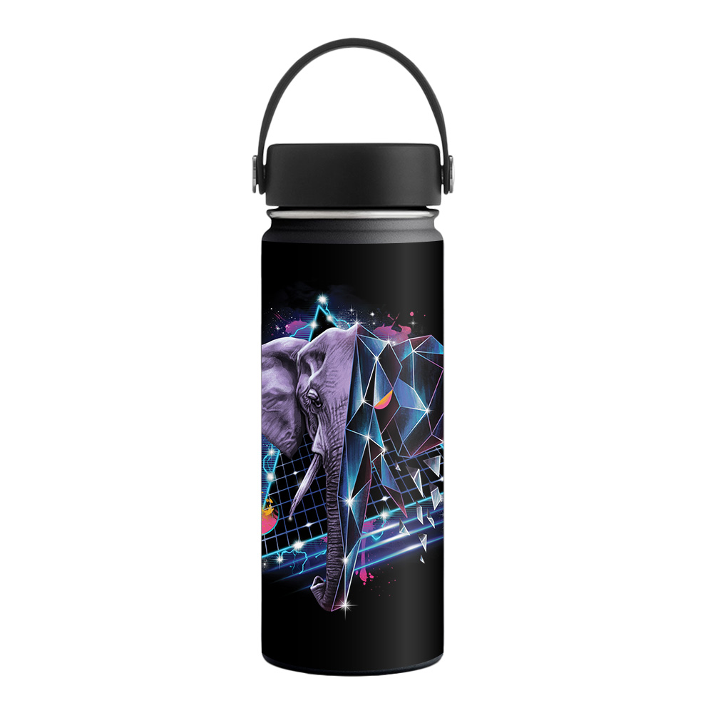 Picture of MightySkins HFWI18-Eccentric Elephant Skin for Hydro Flask 18 oz Wide Mouth - Eccentric Elephant