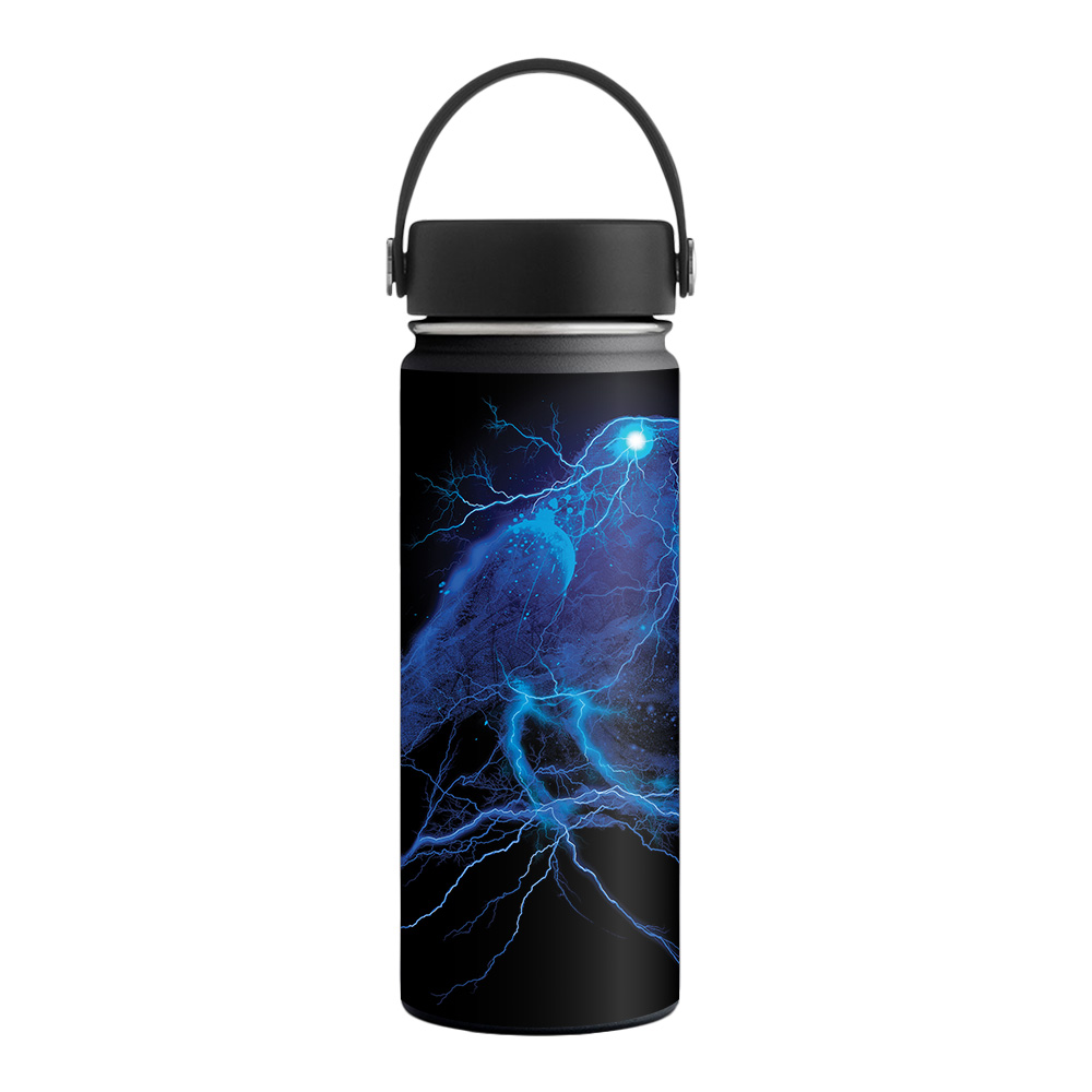 Picture of MightySkins HFWI18-Electric Raven Skin for Hydro Flask 18 oz Wide Mouth - Electric Raven