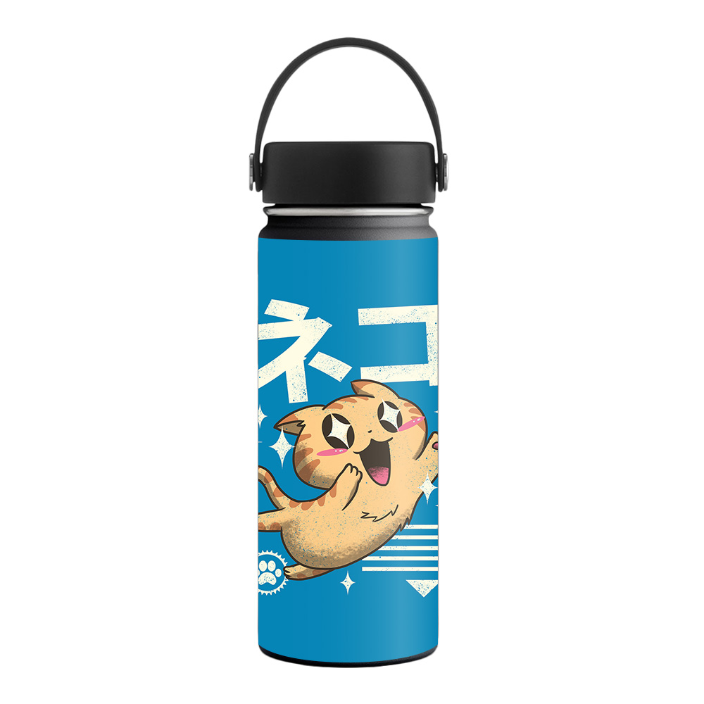 Picture of MightySkins HFWI18-Feline Kawaii Skin for Hydro Flask 18 oz Wide Mouth - Feline Kawaii