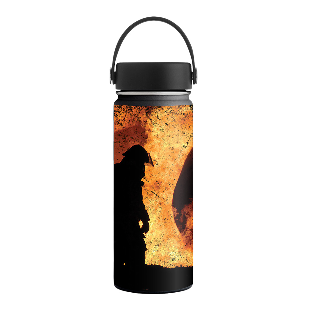 Picture of MightySkins HFWI18-Fire Fighter Skin for Hydro Flask 18 oz Wide Mouth - Fire Fighter