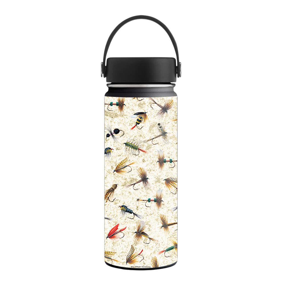 Picture of MightySkins HFWI18-Fishing Flies Skin for Hydro Flask 18 oz Wide Mouth - Fishing Flies