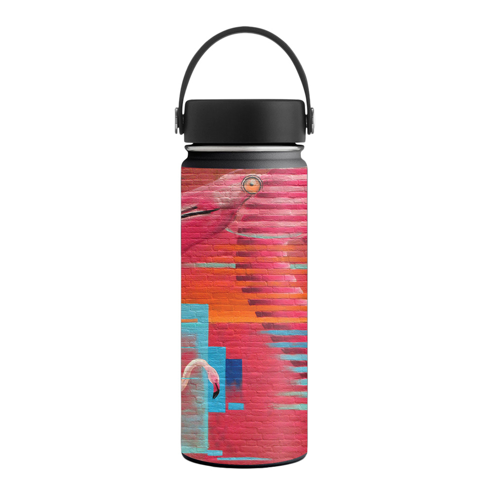 Picture of MightySkins HFWI18-Flamboyant Flamingos Skin for Hydro Flask 18 oz Wide Mouth - Flamboyant Flamingos