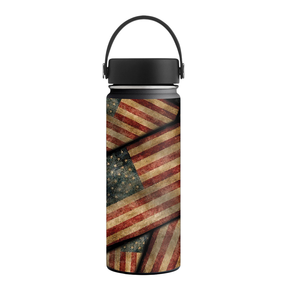 Picture of MightySkins HFWI18-Vintage American Skin for Hydro Flask 18 oz Wide Mouth - Vintage American