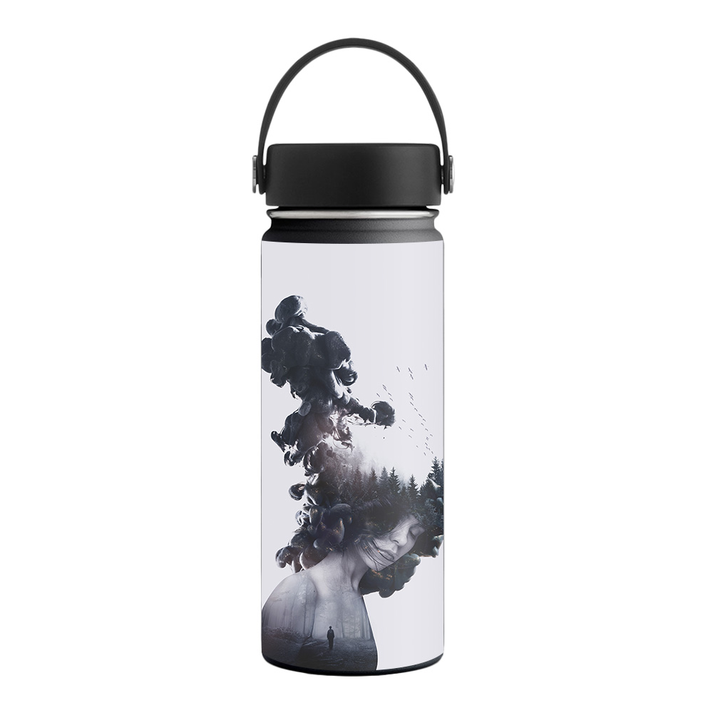 Picture of MightySkins HFWI18-Walk Through Flames Skin for Hydro Flask 18 oz Wide Mouth - Walk Through Flames