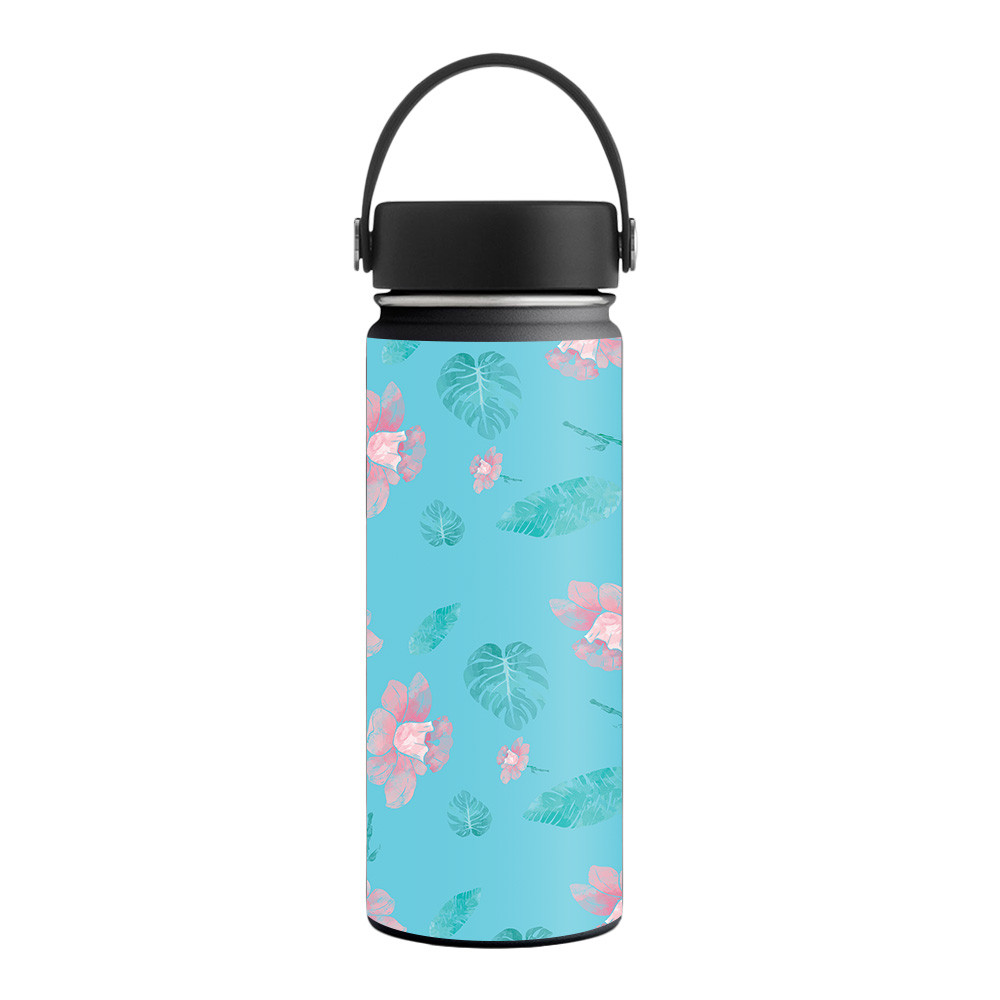 Picture of MightySkins HFWI18-Water Flowers Skin for Hydro Flask 18 oz Wide Mouth - Water Flowers