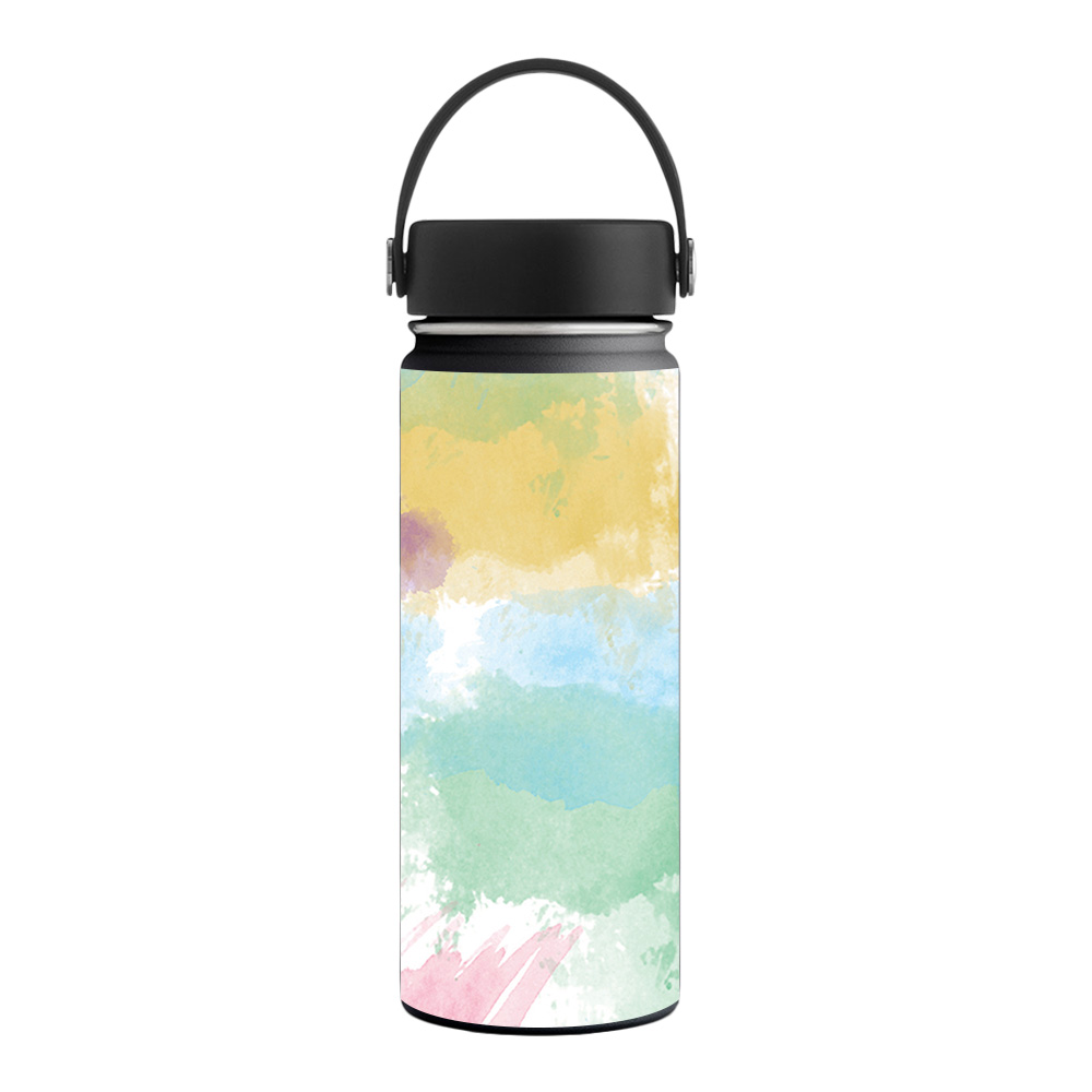 Picture of MightySkins HFWI18-Watercolor White Skin for Hydro Flask 18 oz Wide Mouth - Watercolor White