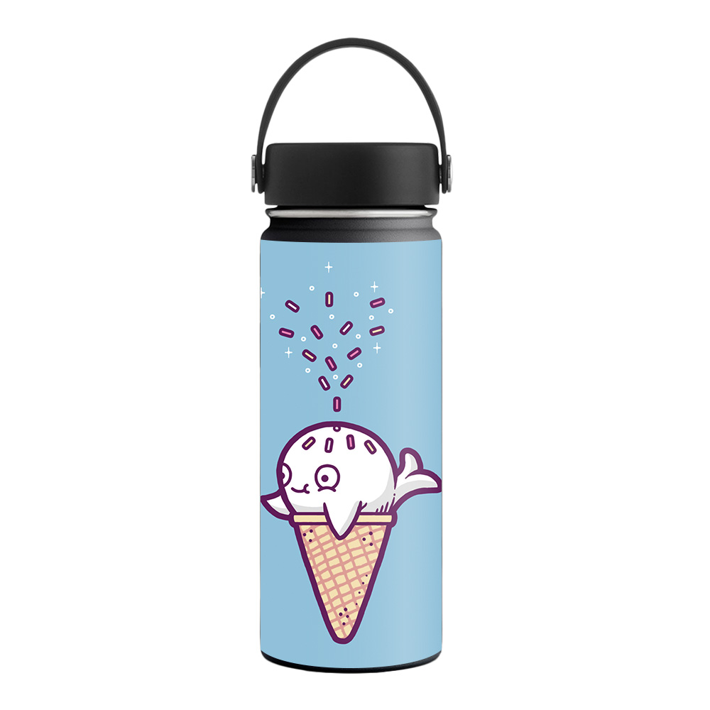 Picture of MightySkins HFWI18-Whale Ice Cream Skin for Hydro Flask 18 oz Wide Mouth - Whale Ice Cream