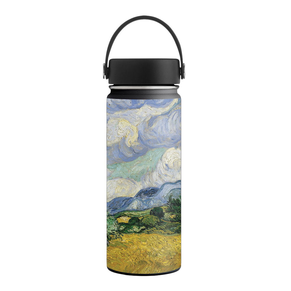Picture of MightySkins HFWI18-Wheatfield With Cypresses Skin for Hydro Flask 18 oz Wide Mouth - Wheatfield with Cypresses