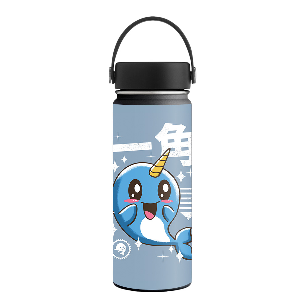 Picture of MightySkins HFWI18-Narwhal Kawaii Skin for Hydro Flask 18 oz Wide Mouth - Narwhal Kawaii