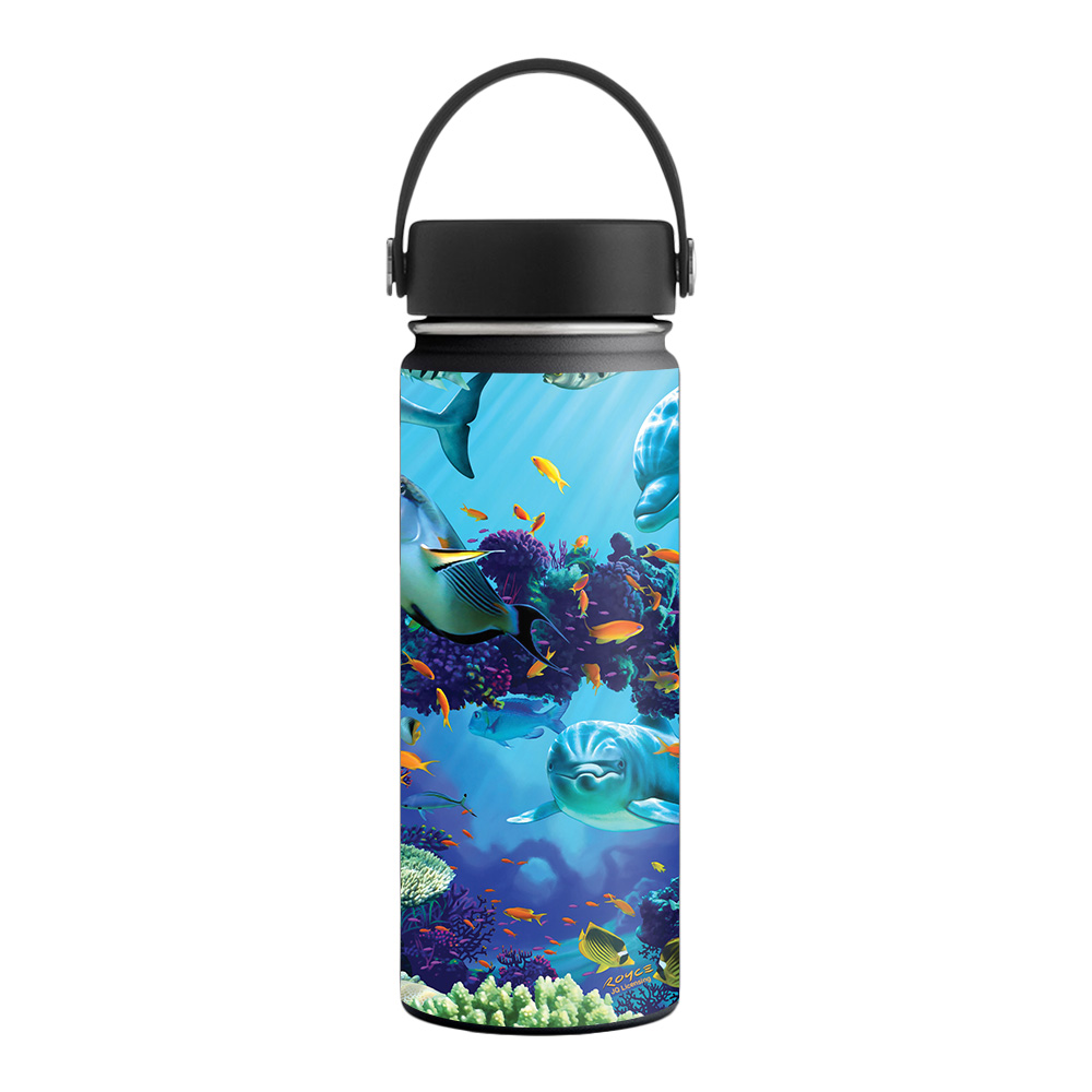 Picture of MightySkins HFWI18-Ocean Friends Skin for Hydro Flask 18 oz Wide Mouth - Ocean Friends