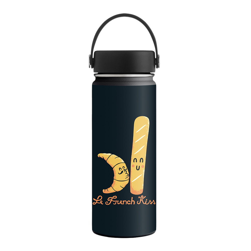 Picture of MightySkins HFWI18-Le Kiss Skin for Hydro Flask 18 oz Wide Mouth - Le Kiss