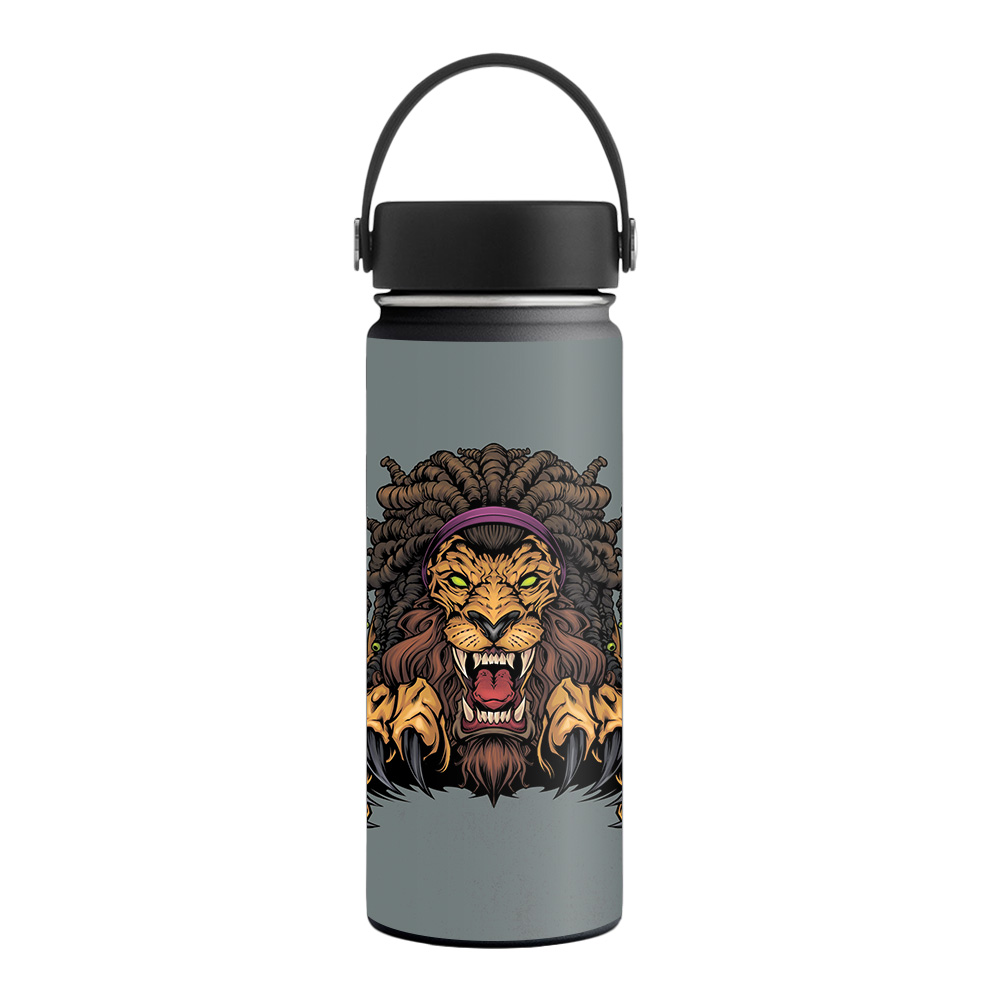 Picture of MightySkins HFWI18-Lion Dreadlocks Skin for Hydro Flask 18 oz Wide Mouth - Lion Dreadlocks