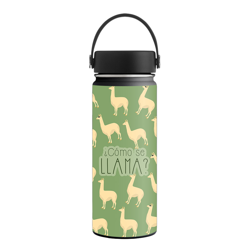Picture of MightySkins HFWI18-Llama Skin for Hydro Flask 18 oz Wide Mouth - Llama