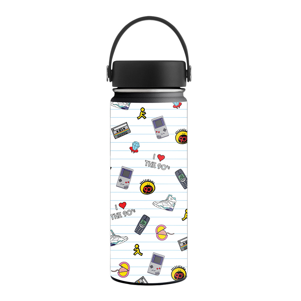 Picture of MightySkins HFWI18-Love The 90s Skin for Hydro Flask 18 oz Wide Mouth - Love the 90s