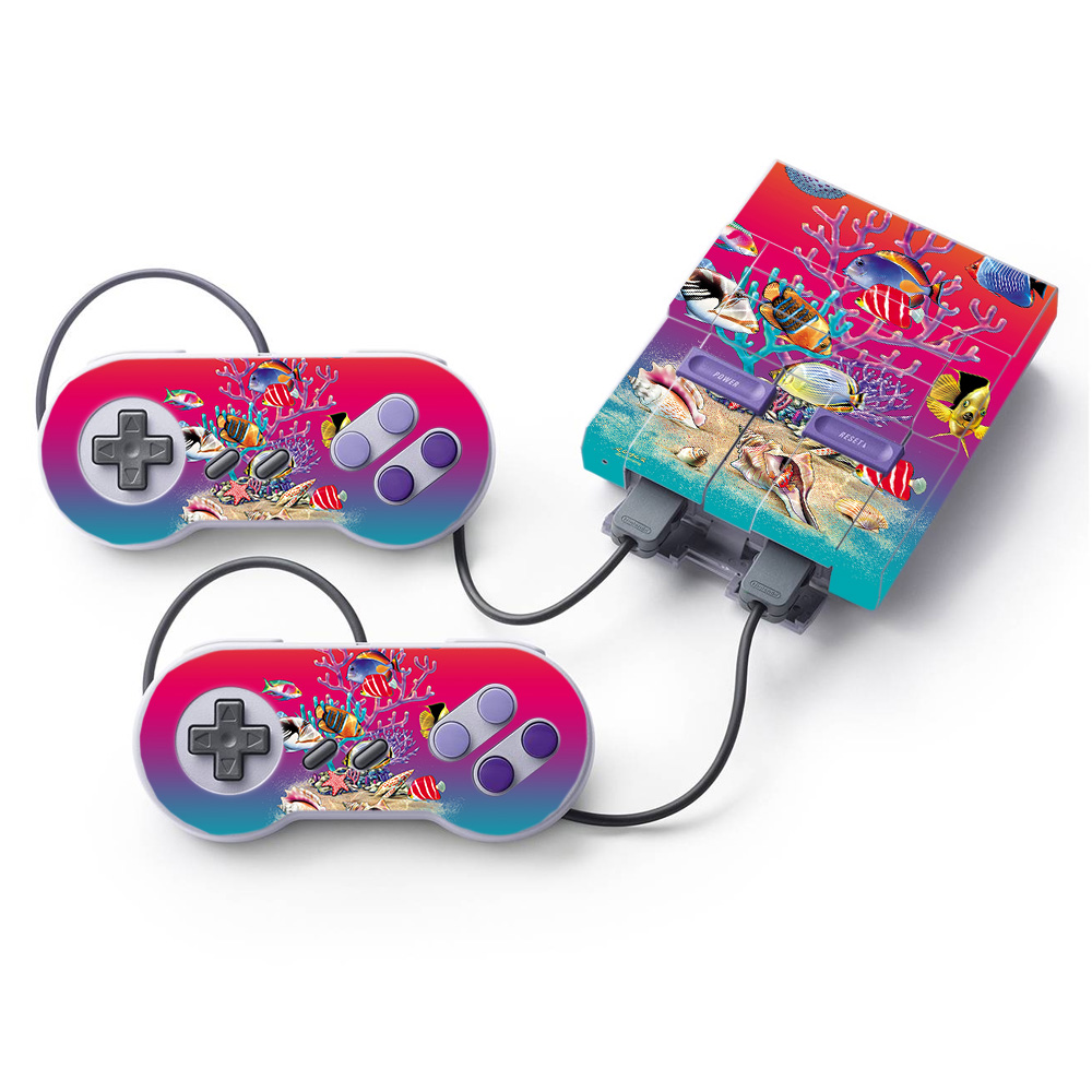 NISUNES-Coral Garden Skin for Nintendo Super NES Classic - Coral Garden -  MightySkins