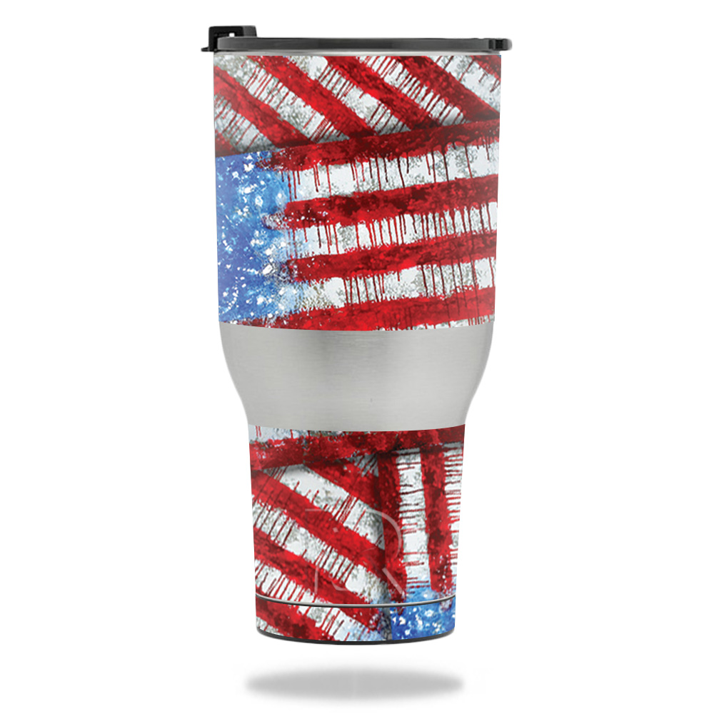 RTTUM4017-Flag Drips Skin for RTIC Tumbler 40 oz 2017 - Flag Drips -  MightySkins