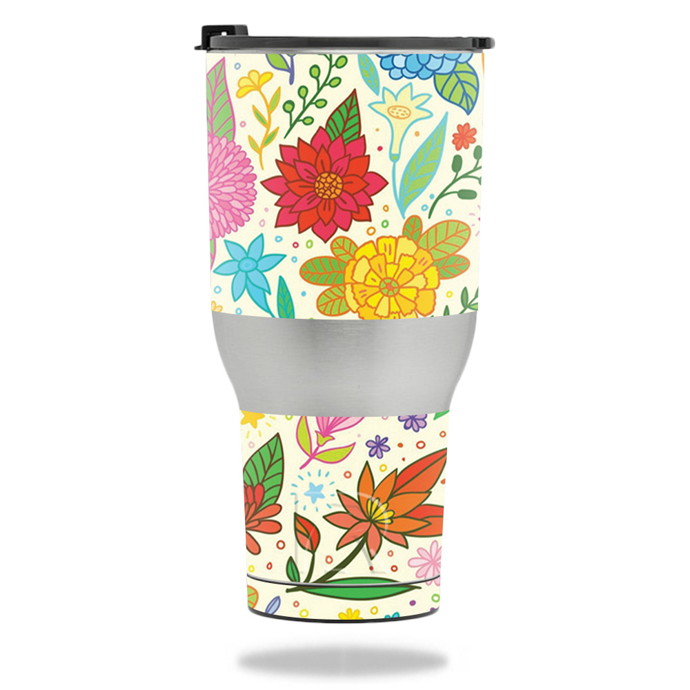 RTTUM4017-Flower Garden Skin for RTIC Tumbler 40 oz 2017 - Flower Garden -  MightySkins