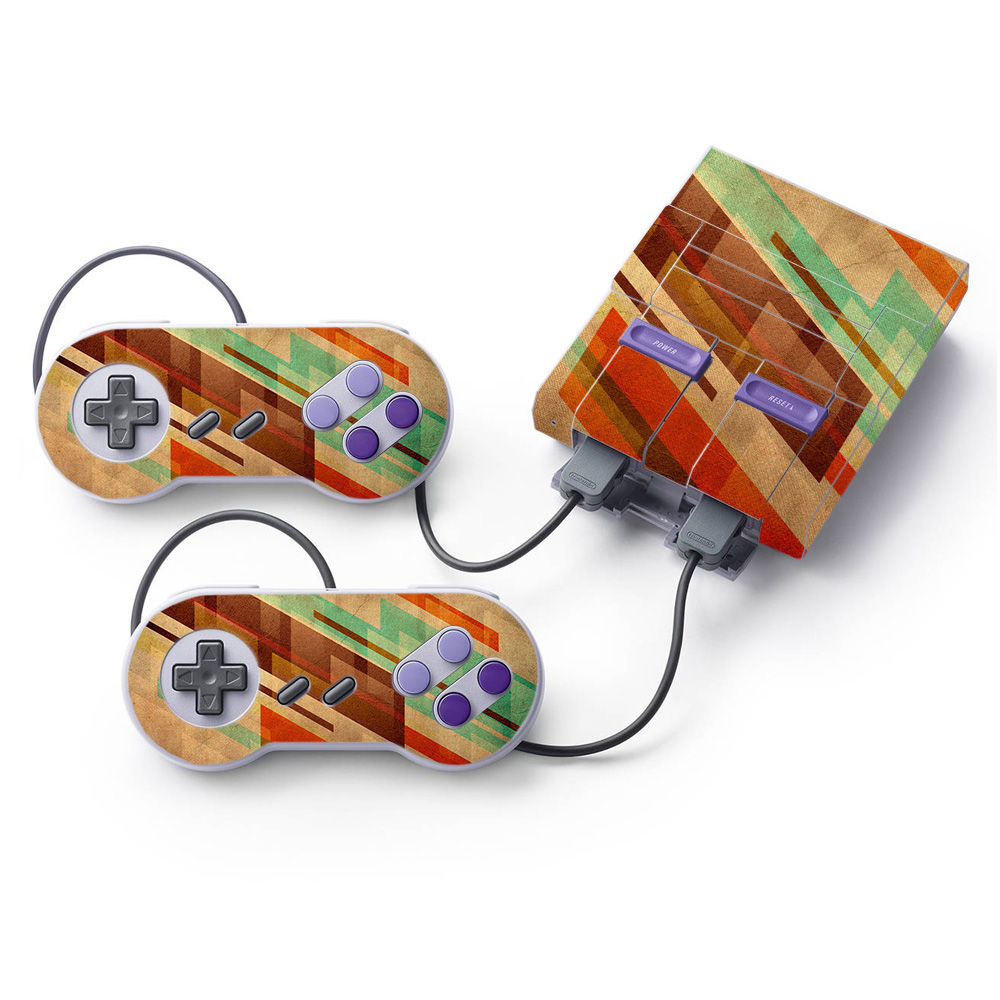 NISUNES-Abstract Wood Skin for Nintendo Super NES Classic - Abstract Wood -  MightySkins