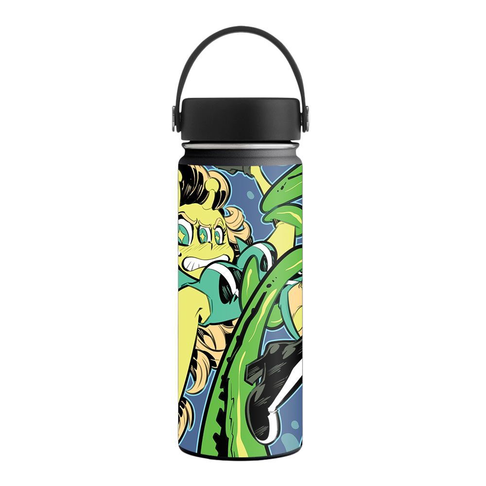 Picture of MightySkins HFWI18-Alien Battle Skin for Hydro Flask 18 oz Wide Mouth - Alien Battle