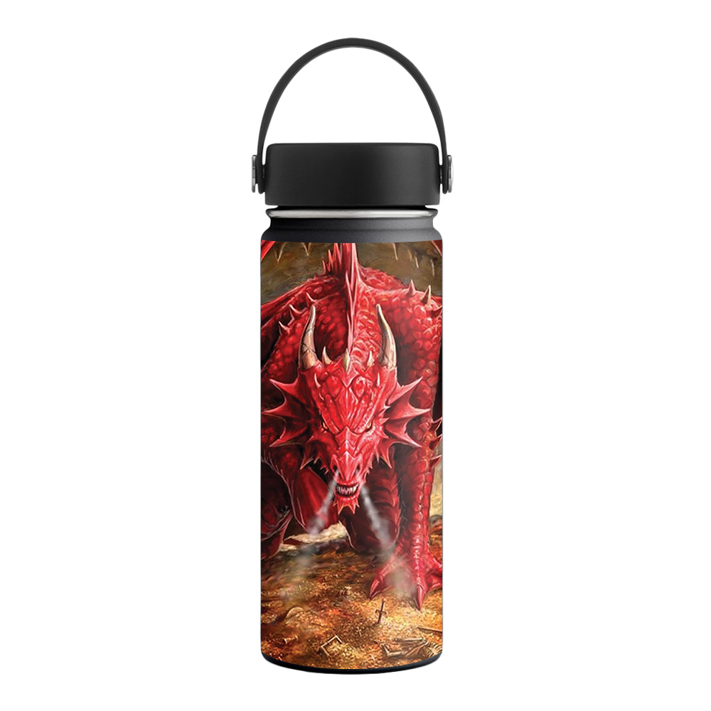 Picture of MightySkins HFWI18-Angry Dragon Skin for Hydro Flask 18 oz Wide Mouth - Angry Dragon