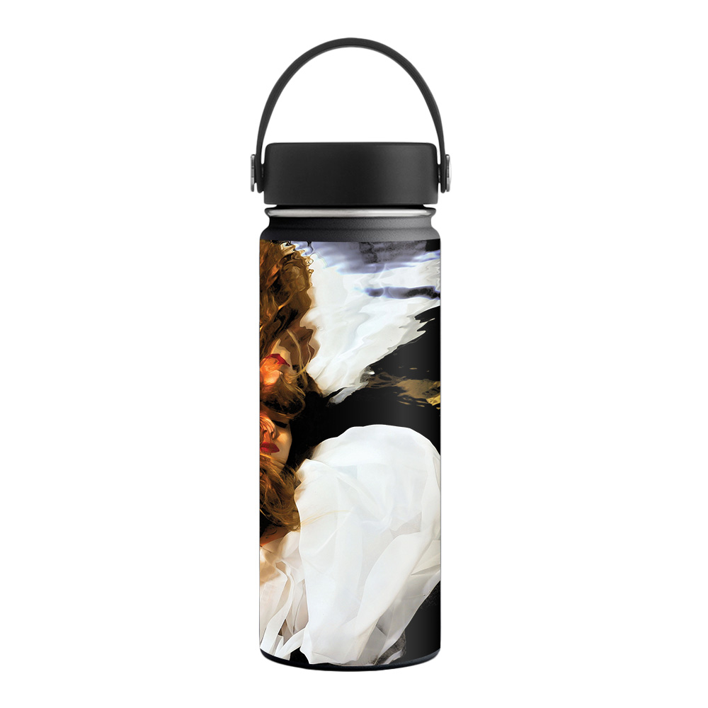 Picture of MightySkins HFWI18-Aqua Angel Skin for Hydro Flask 18 oz Wide Mouth - Aqua Angel