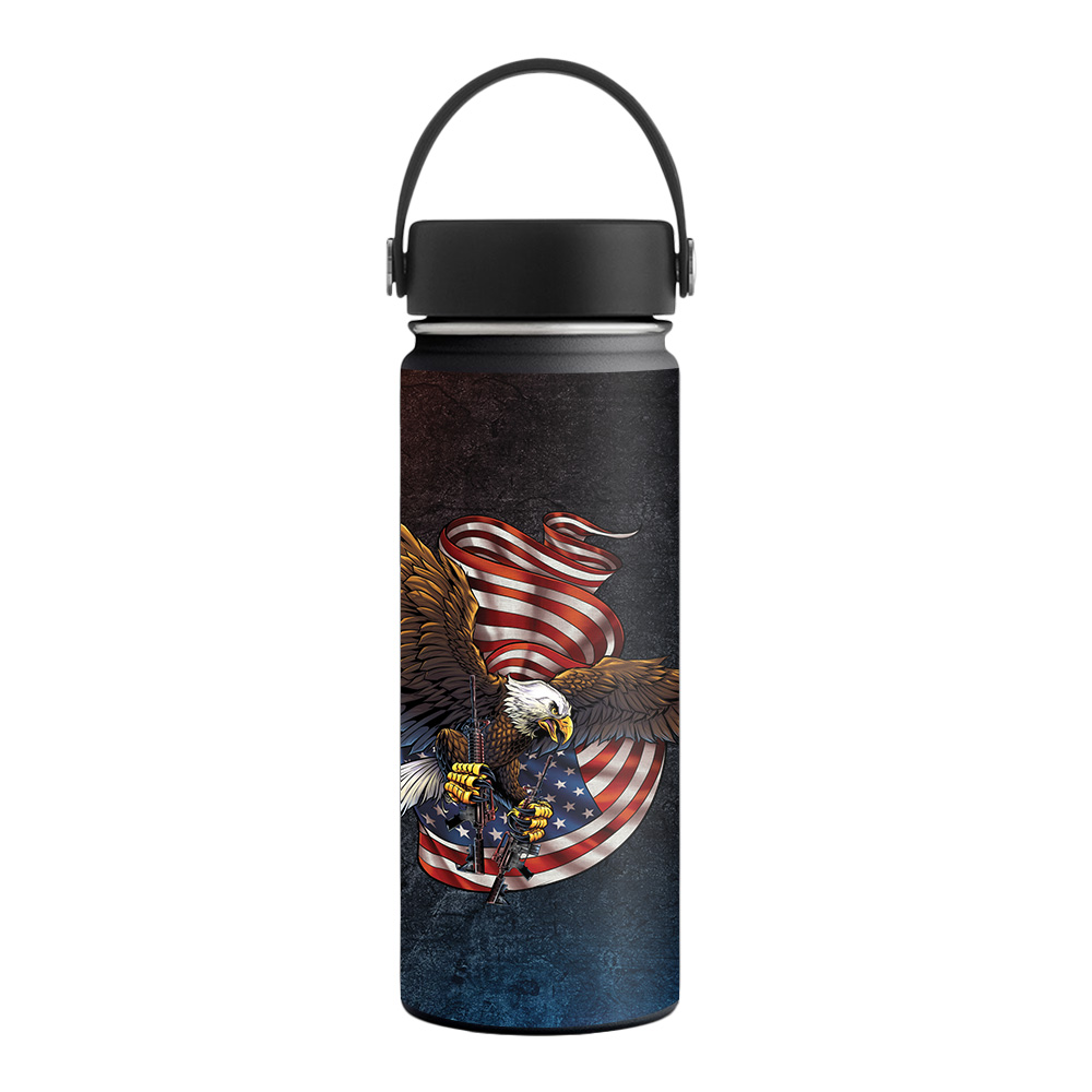 Picture of MightySkins HFWI18-Armed Eagle Skin for Hydro Flask 18 oz Wide Mouth - Armed Eagle
