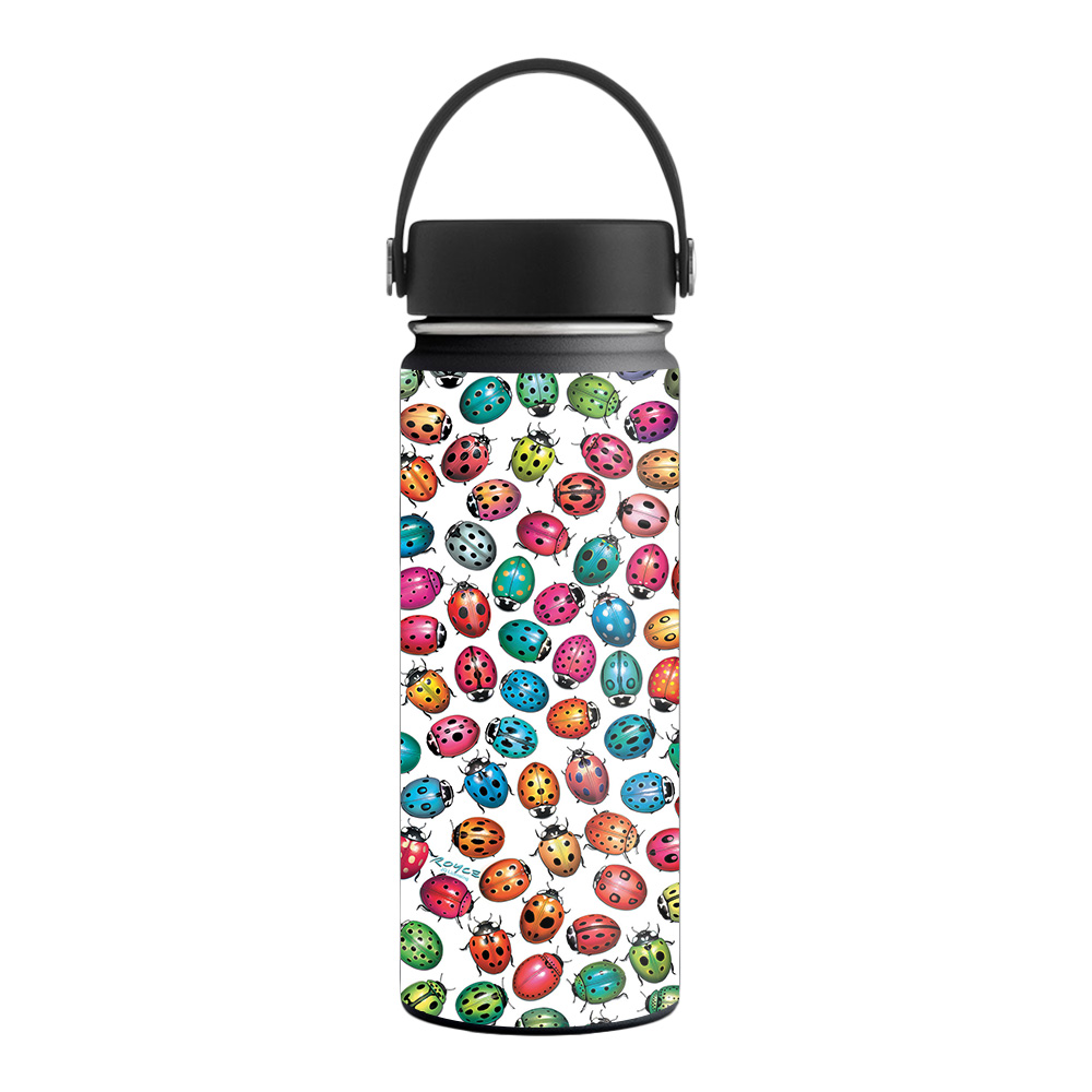Picture of MightySkins HFWI18-Color Bugs Skin for Hydro Flask 18 oz Wide Mouth - Color Bugs