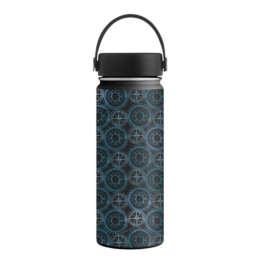 Picture of MightySkins HFWI18-Compass Tile Skin for Hydro Flask 18 oz Wide Mouth - Compass Tile