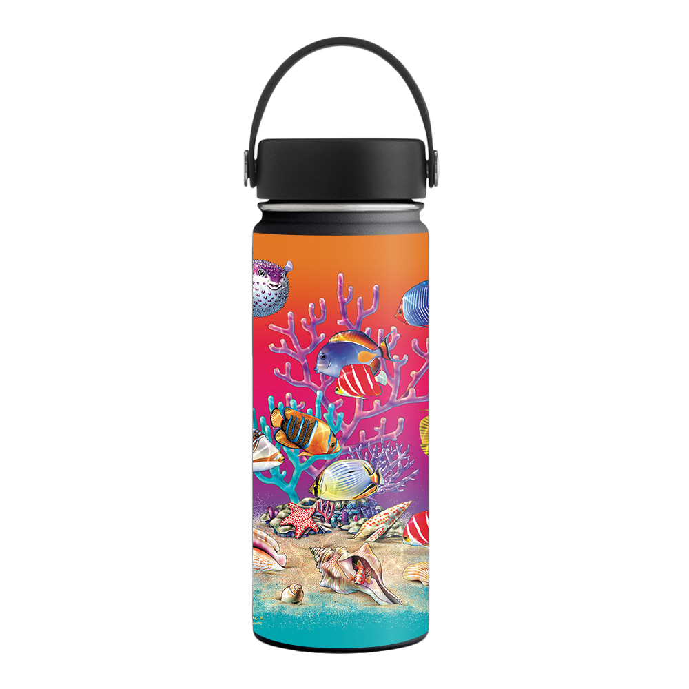 Picture of MightySkins HFWI18-Coral Garden Skin for Hydro Flask 18 oz Wide Mouth - Coral Garden