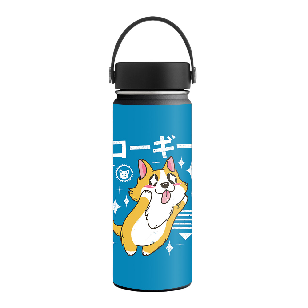 Picture of MightySkins HFWI18-Corgi Kawaii Skin for Hydro Flask 18 oz Wide Mouth - Corgi Kawaii