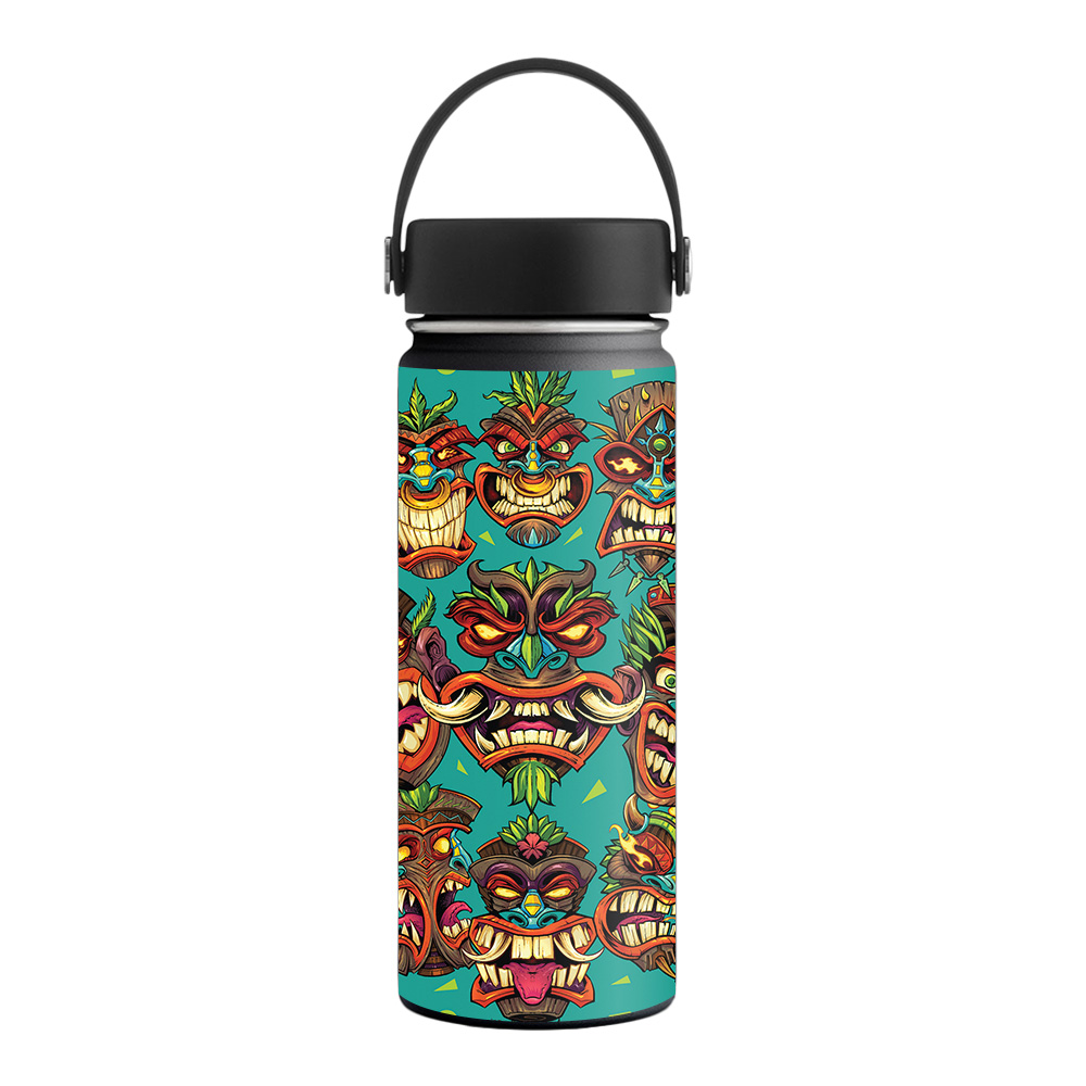 Picture of MightySkins HFWI18-Crazy Tikis Skin for Hydro Flask 18 oz Wide Mouth - Crazy Tikis