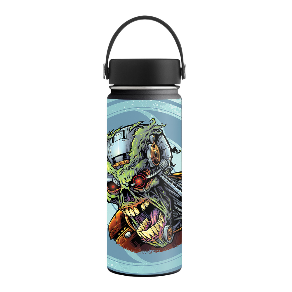 Picture of MightySkins HFWI18-Cyborg Zombie Skin for Hydro Flask 18 oz Wide Mouth - Cyborg Zombie
