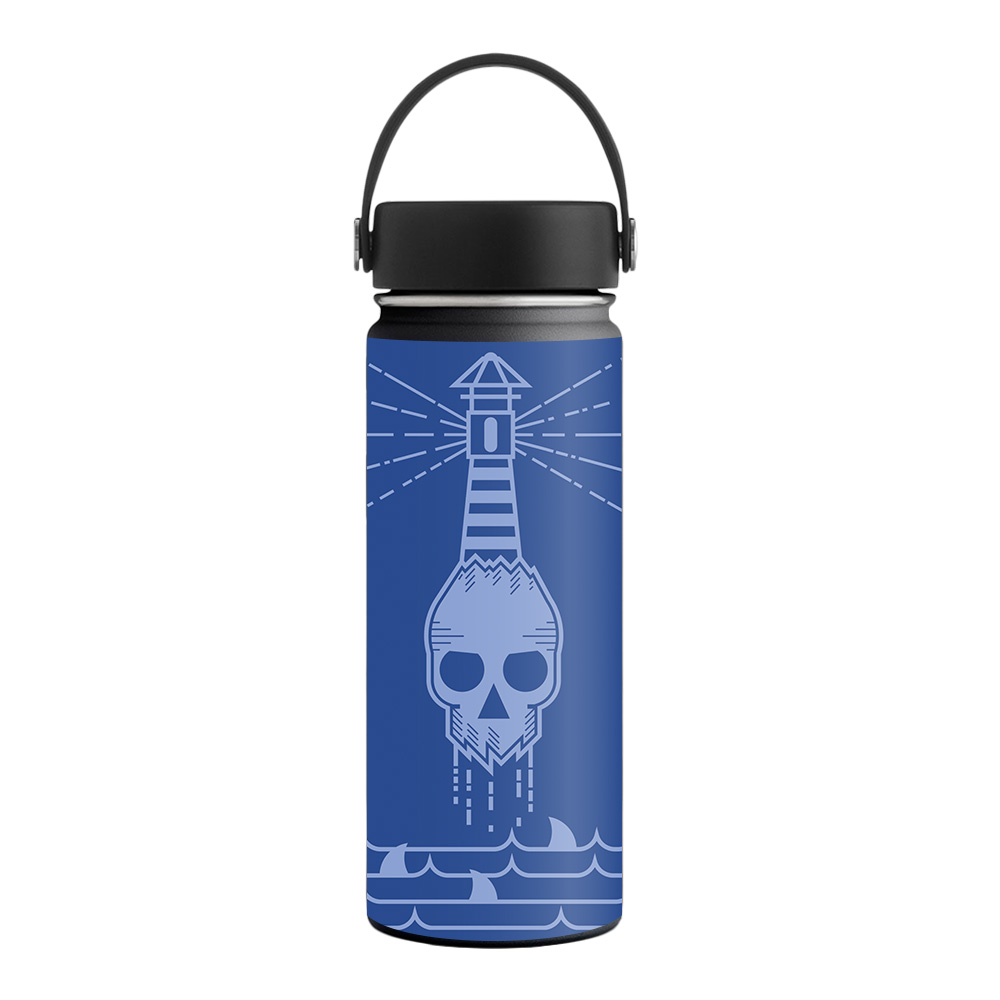 Picture of MightySkins HFWI18-Danger Sea Skin for Hydro Flask 18 oz Wide Mouth - Danger Sea