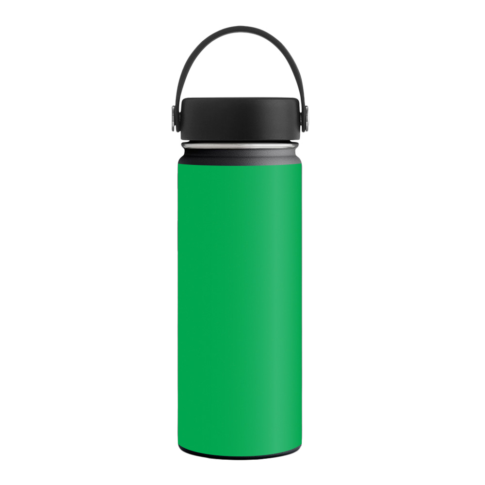 Picture of MightySkins HFWI18-Solid Green Skin for Hydro Flask 18 oz Wide Mouth - Solid Green