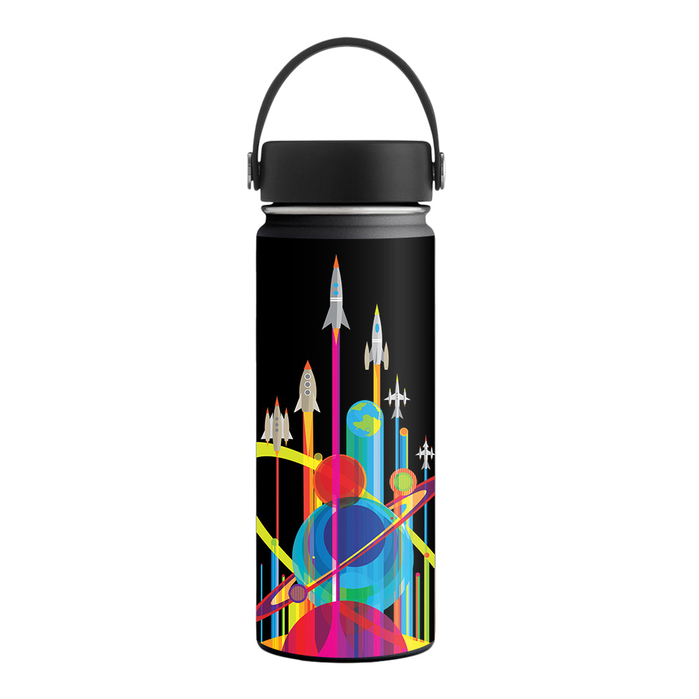 Picture of MightySkins HFWI18-Space Poster Skin for Hydro Flask 18 oz Wide Mouth - Space Poster