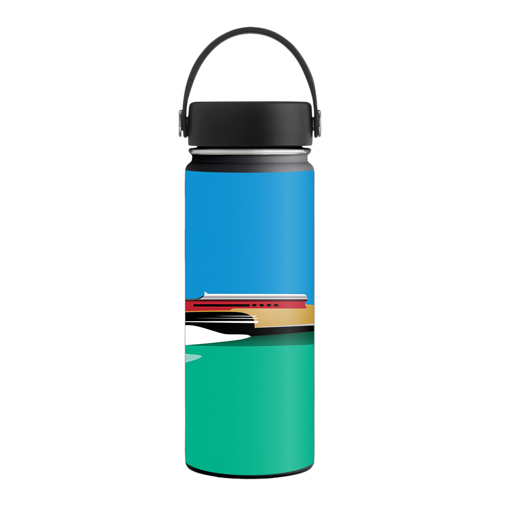 Picture of MightySkins HFWI18-Speed Boat Skin for Hydro Flask 18 oz Wide Mouth - Speed Boat