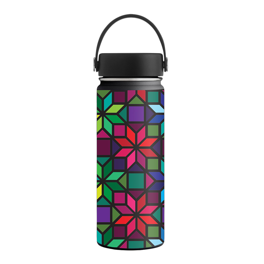 Picture of MightySkins HFWI18-Stained Glass Window Skin for Hydro Flask 18 oz Wide Mouth - Stained Glass Window