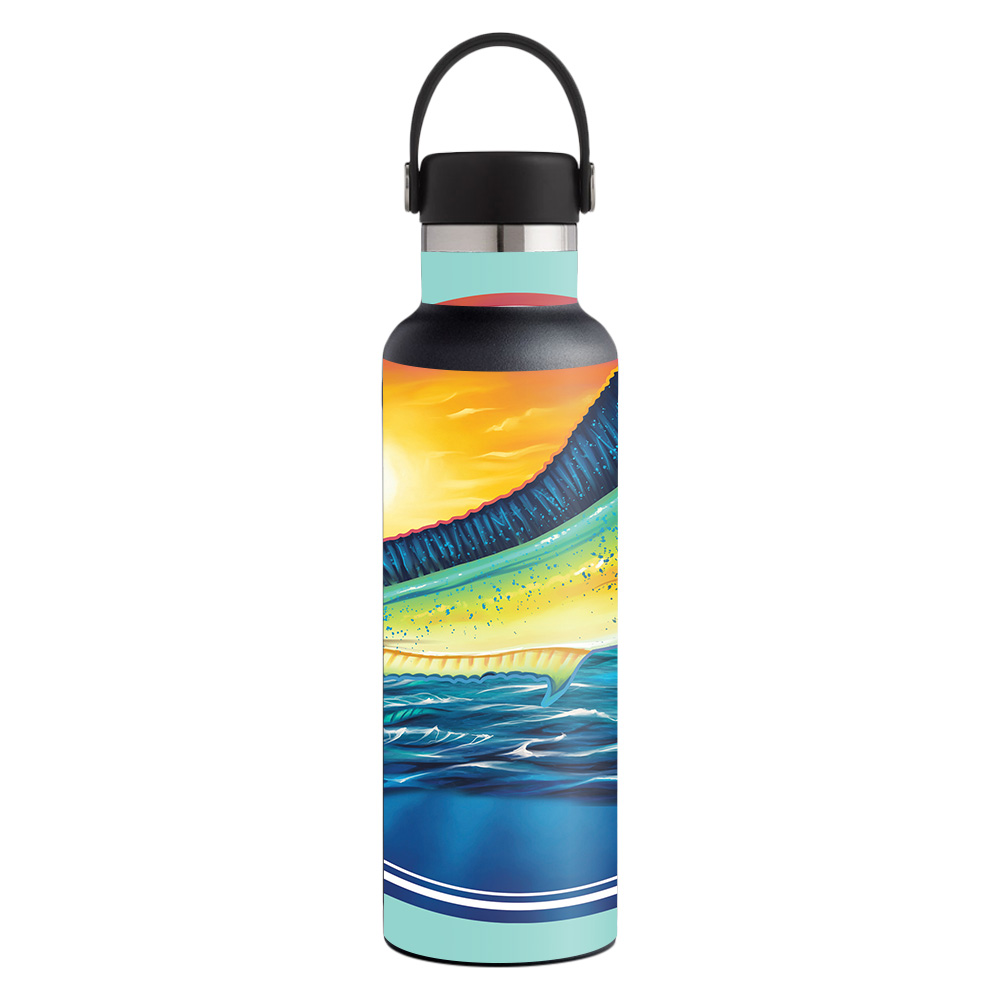 Picture of MightySkins HFST21-Dolphin Fish Skin for Hydro Flask 21 oz Standard Mouth - Dolphin Fish