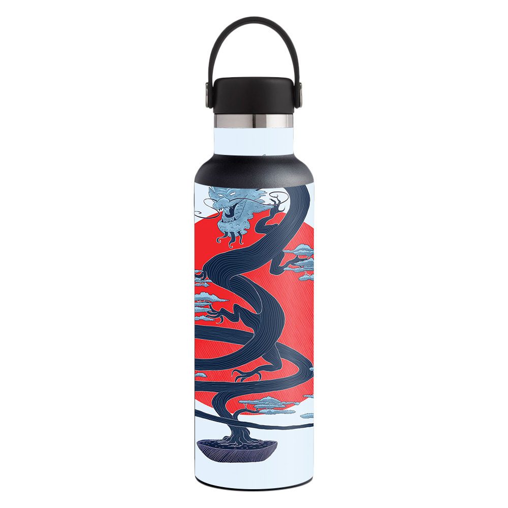 Picture of MightySkins HFST21-Dragon Bonsai Skin for Hydro Flask 21 oz Standard Mouth - Dragon Bonsai